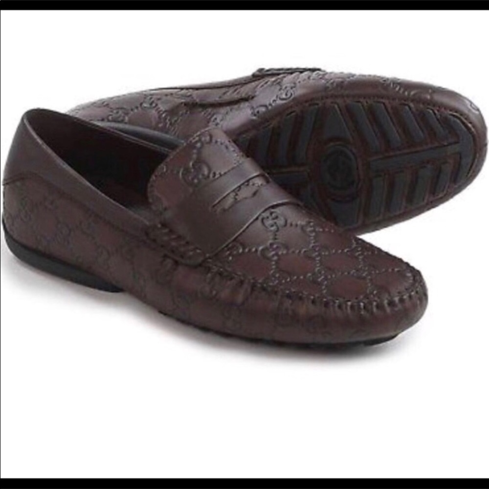 Gucci signature Driver loafers-Guccissima leather